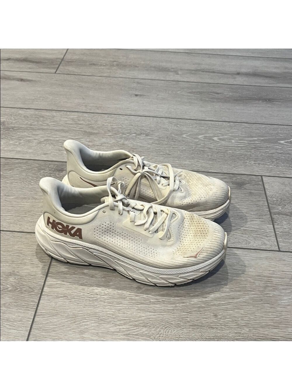 Hoka one one Women's cream Beige Athletic Shoes size 8.5 - Picture 5 of 9